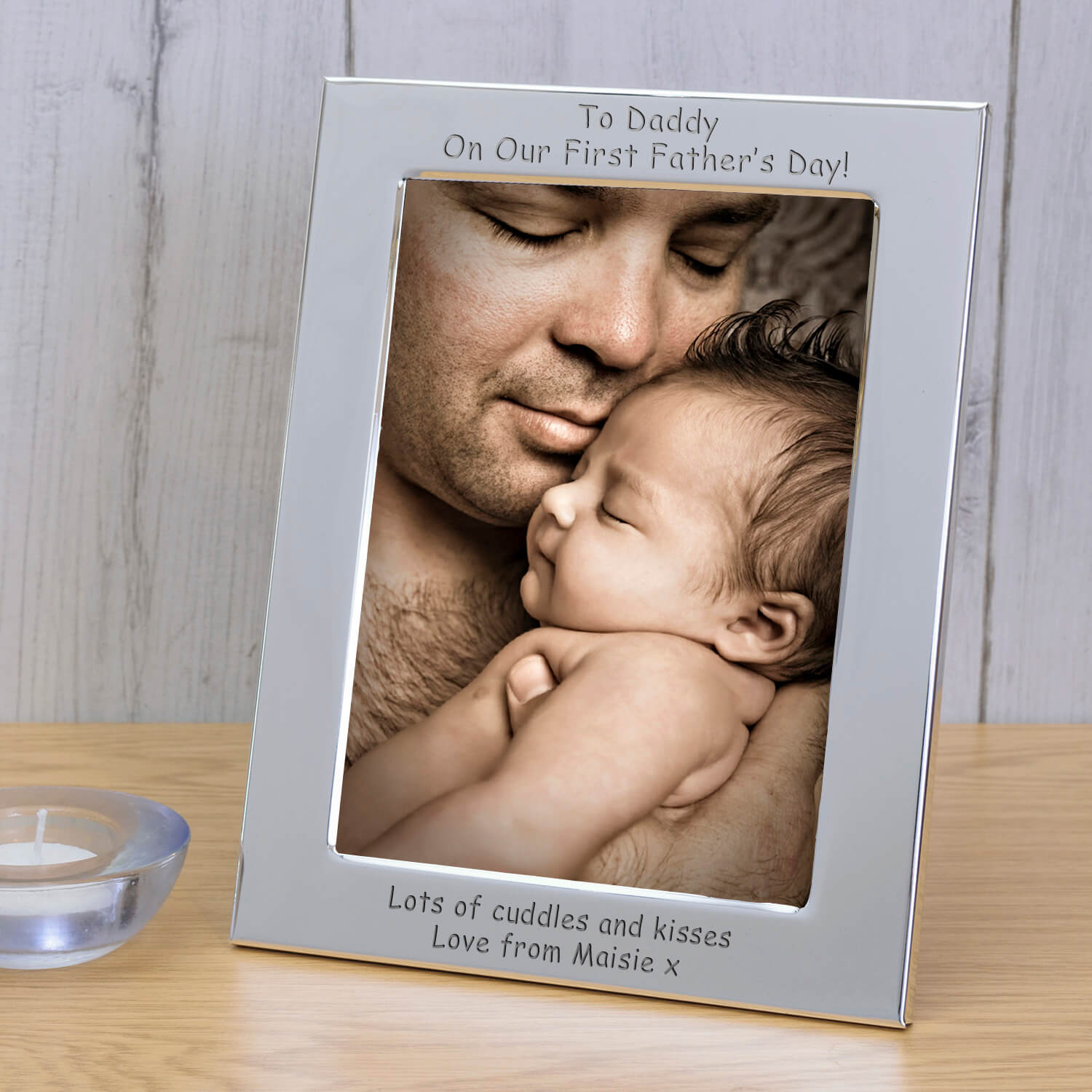 Personalised Silver Plated Photo Frame – 1st Father’s Day