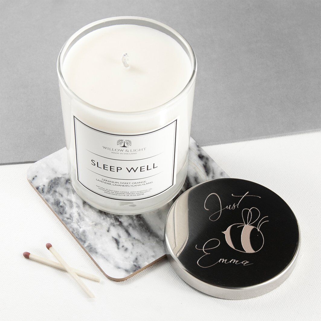 Personalised Candle (Silver) – Bee You