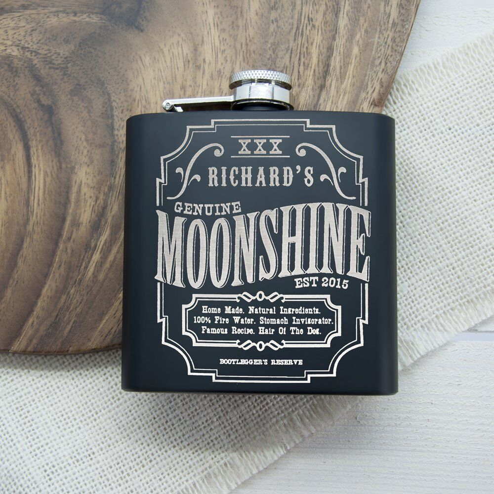 Personalised Hip Flask – Moonshine