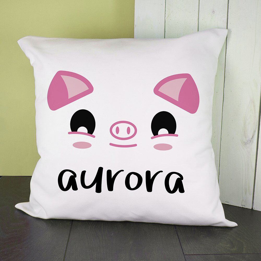 Personalised Cushion Cover – Cute Piggy Eyes