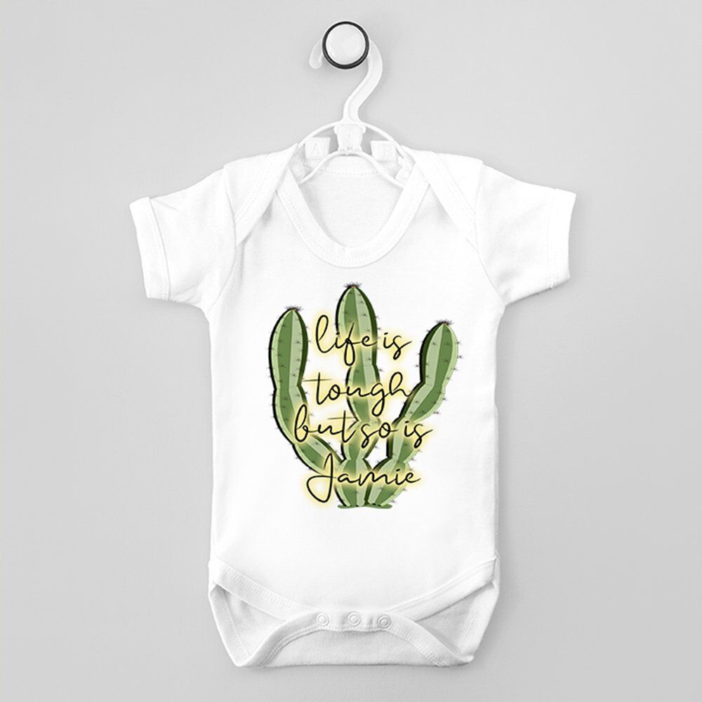Personalised Baby Grow – Tough as a Cactus