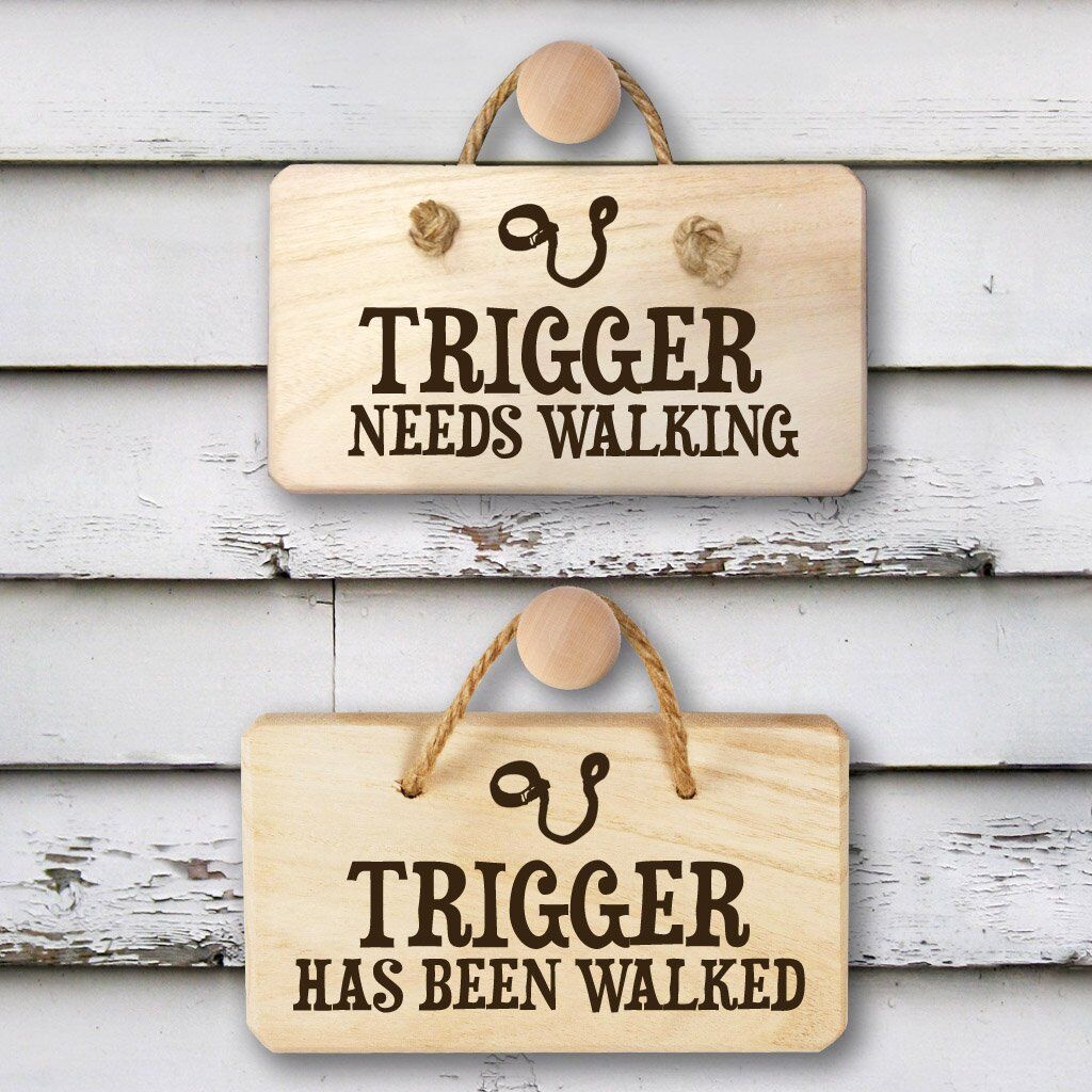 Personalised Wooden Sign – Dog Walking