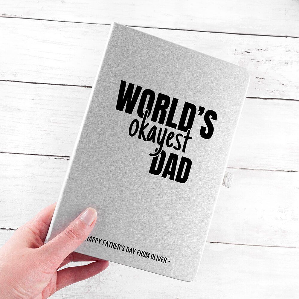 Personalised A5 Notebook – World’s Okayest Dad