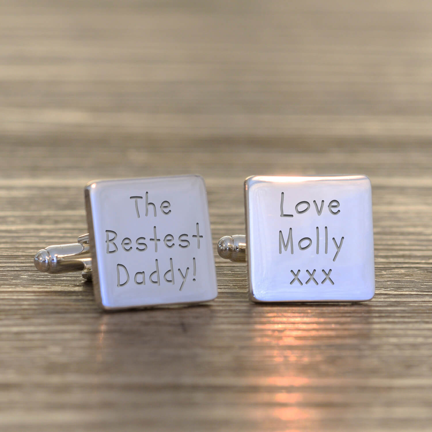 Personalised Cufflinks – The Bestest Daddy!