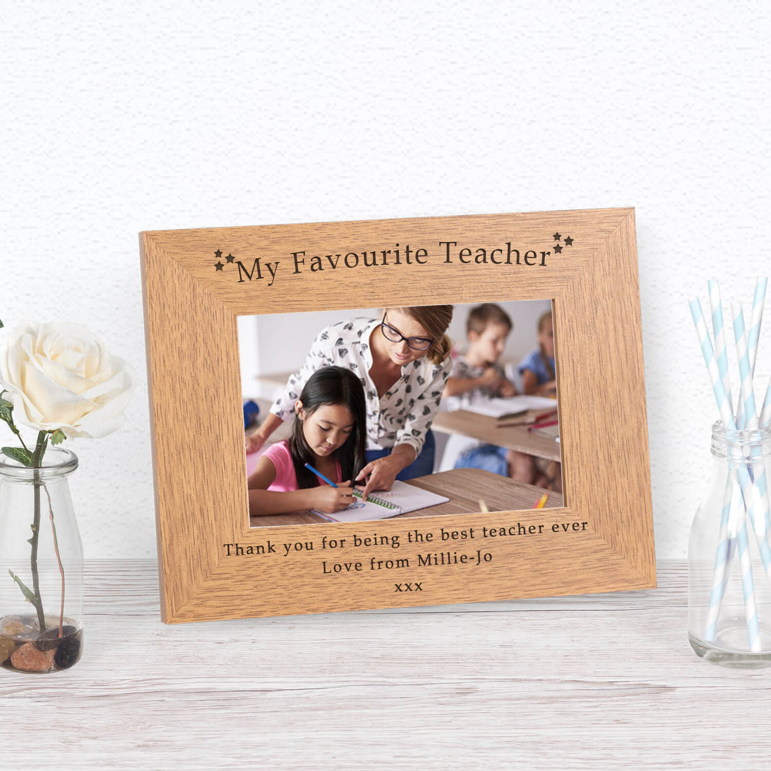 Personalised Wooden Photo Frame – Teacher