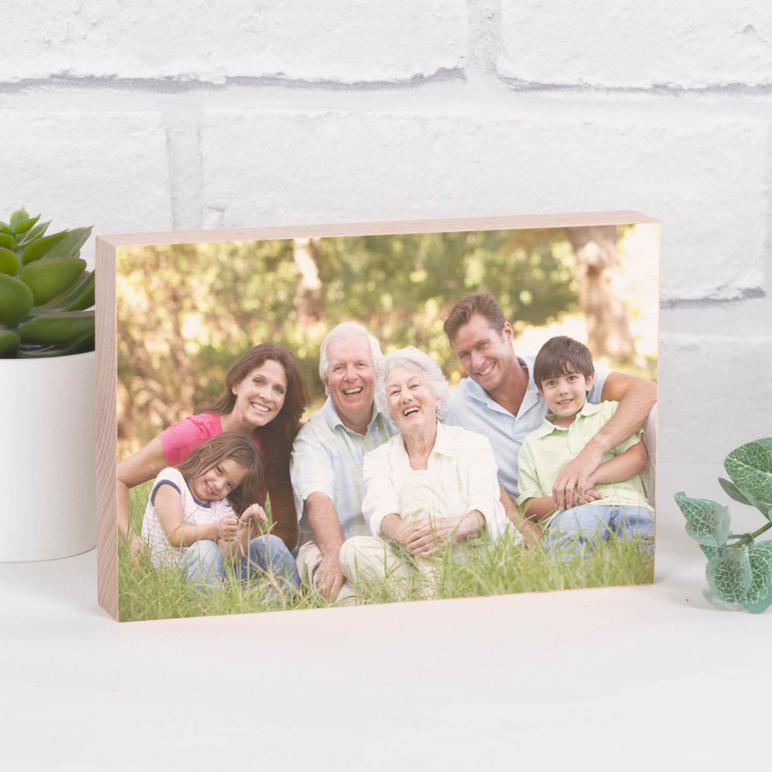 Personalised Solid Beech Photo Block – Upload Your Photo