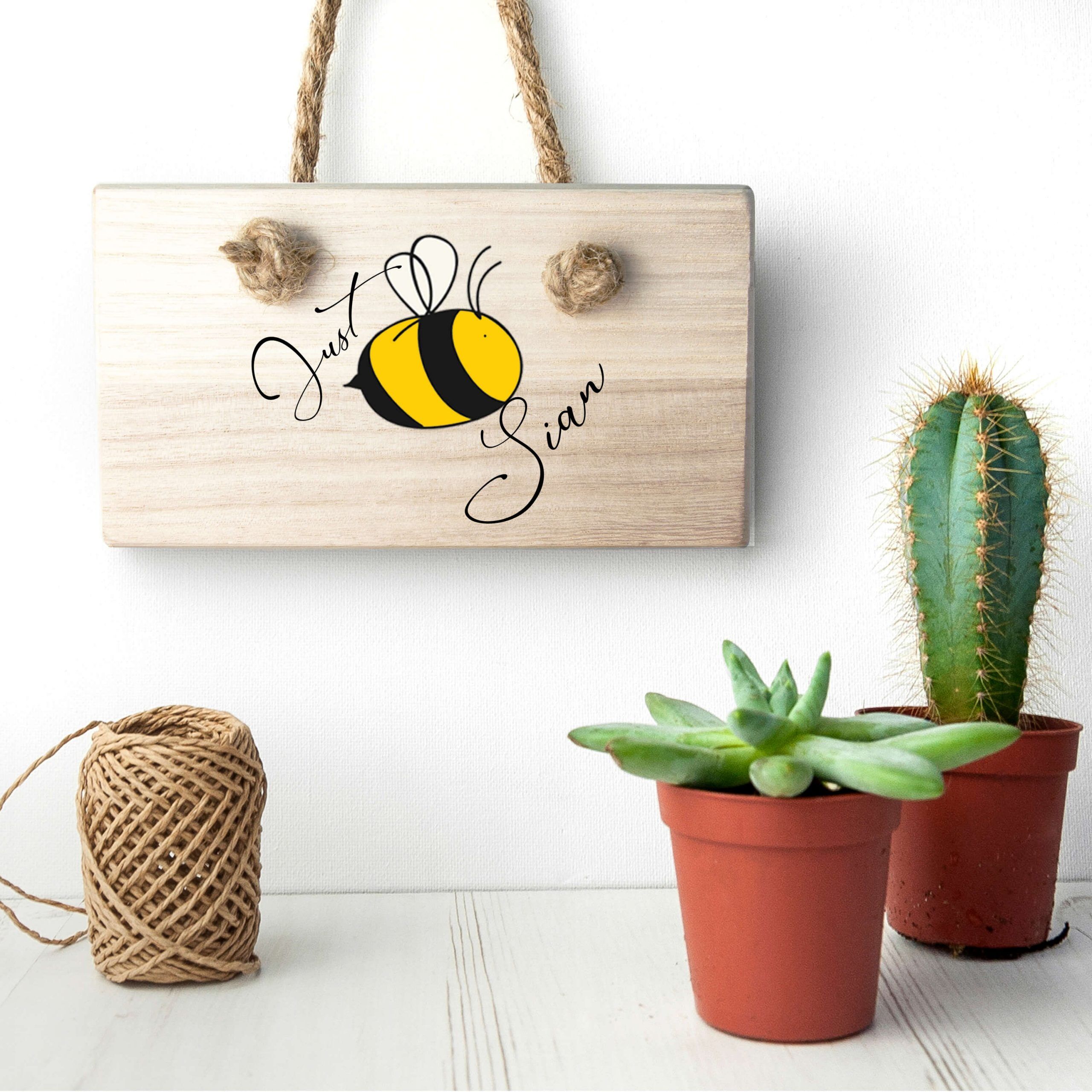 Personalised Wooden Sign – Just-Bee-You
