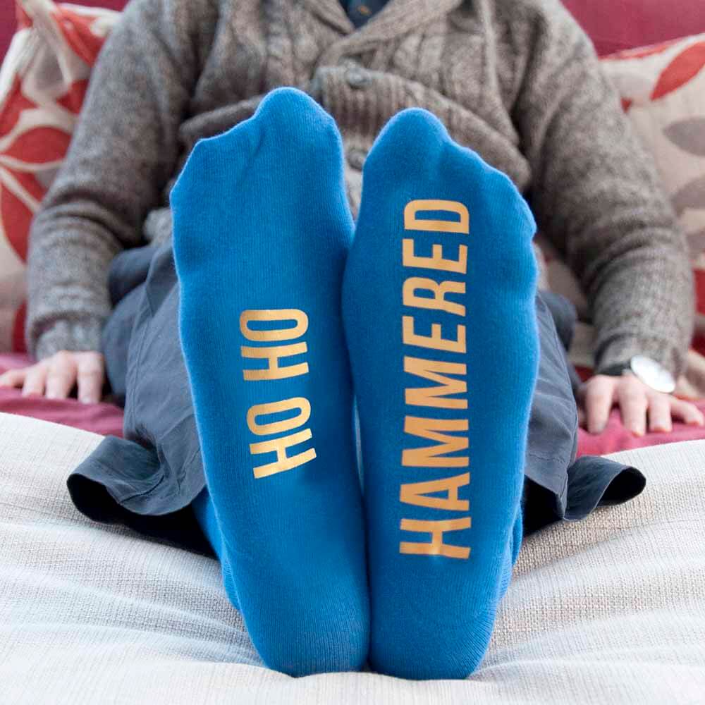 Personalised Socks (Blue & Yellow) – Christmas Feel