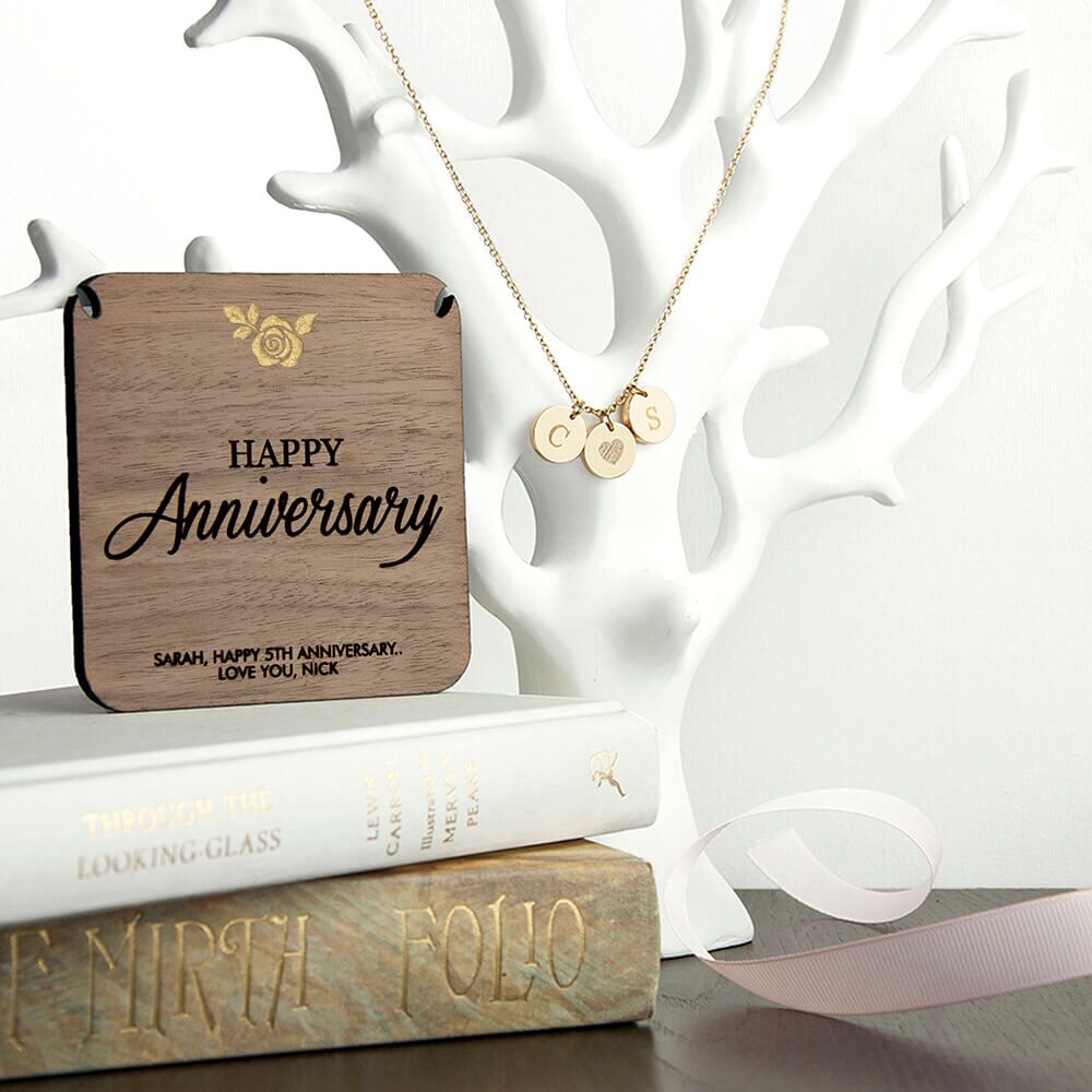 Personalised Necklace & Keepsake – Happy Anniversary