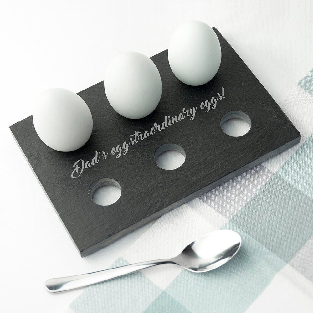 Personalised Slate Egg Holder – Your Message