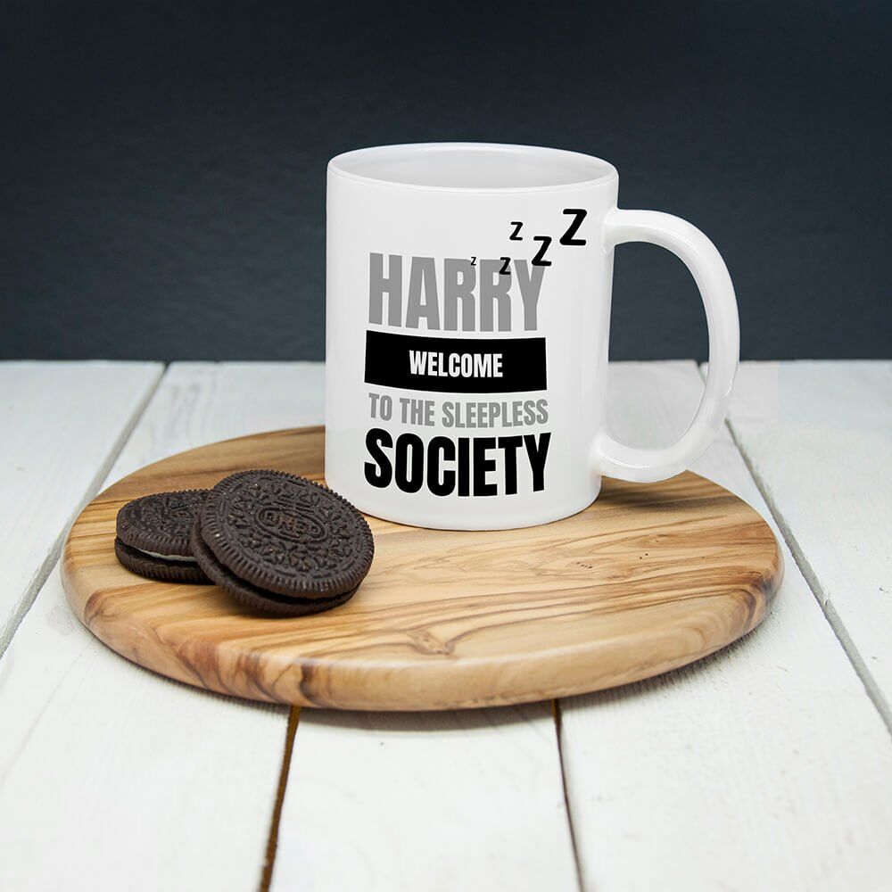 Personalised Personalised Sleepless Society Mug