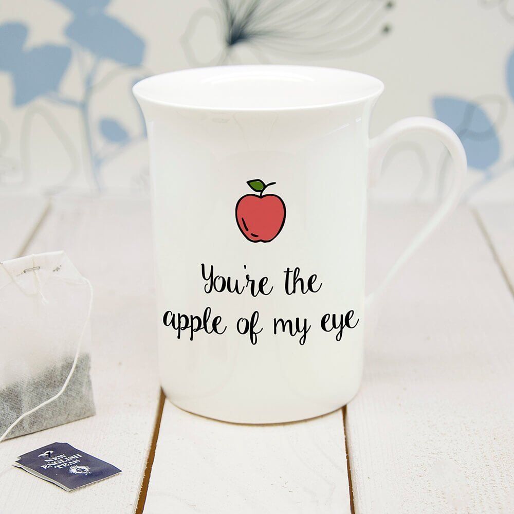 Personalised You’re The Apple Of My Eye Bone China Mug