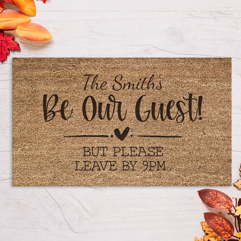 Personalised Door Mat – Be Our Guest