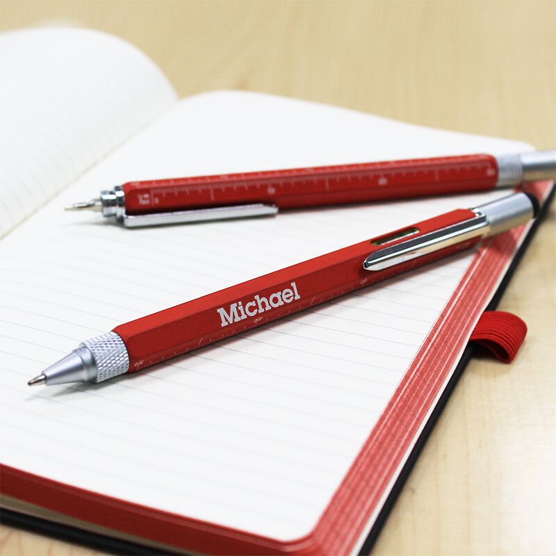 Personalised Red Multi Function Pen