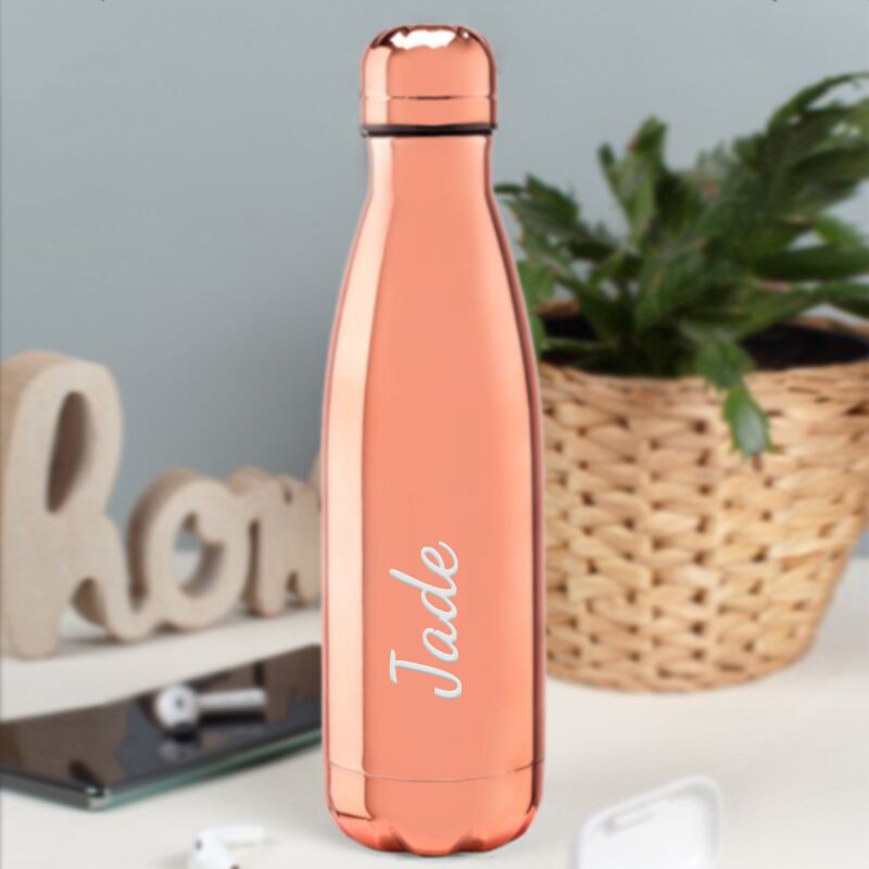 Personalised Rose Gold Water Bottle