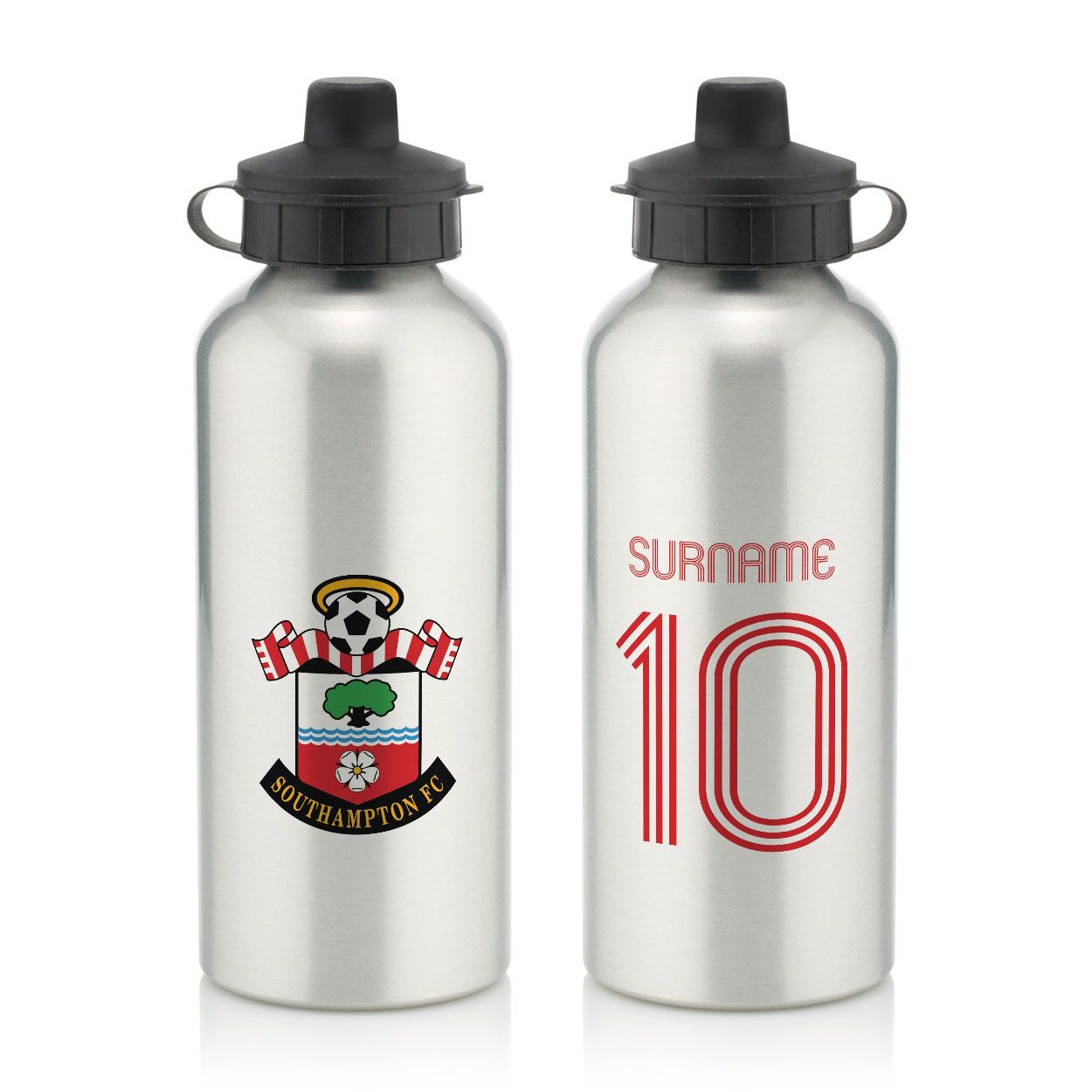 Personalised Southampton FC Retro Shirt Water Bottle