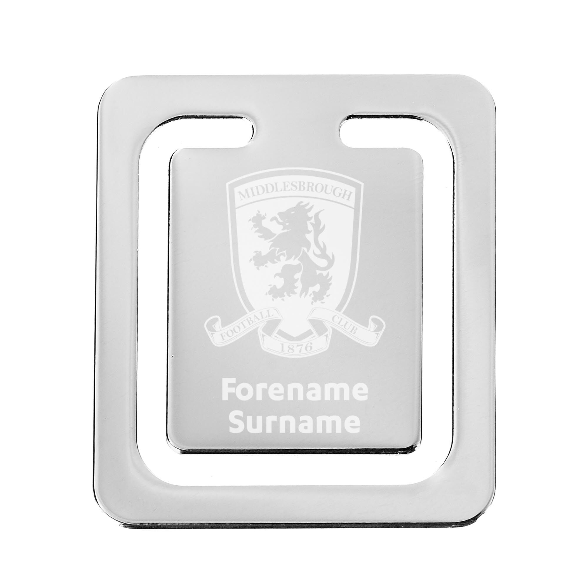 Personalised Middlesbrough FC Crest Bookmark