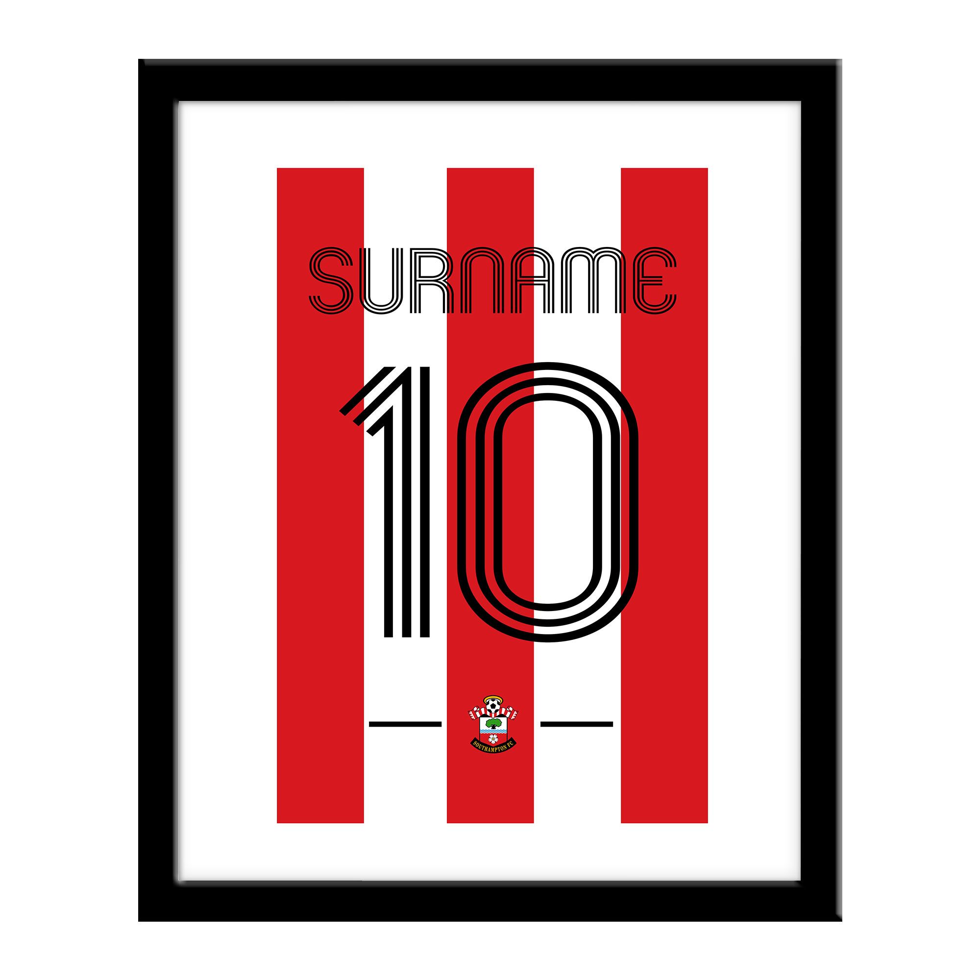 Personalised Southampton FC Retro Shirt Print