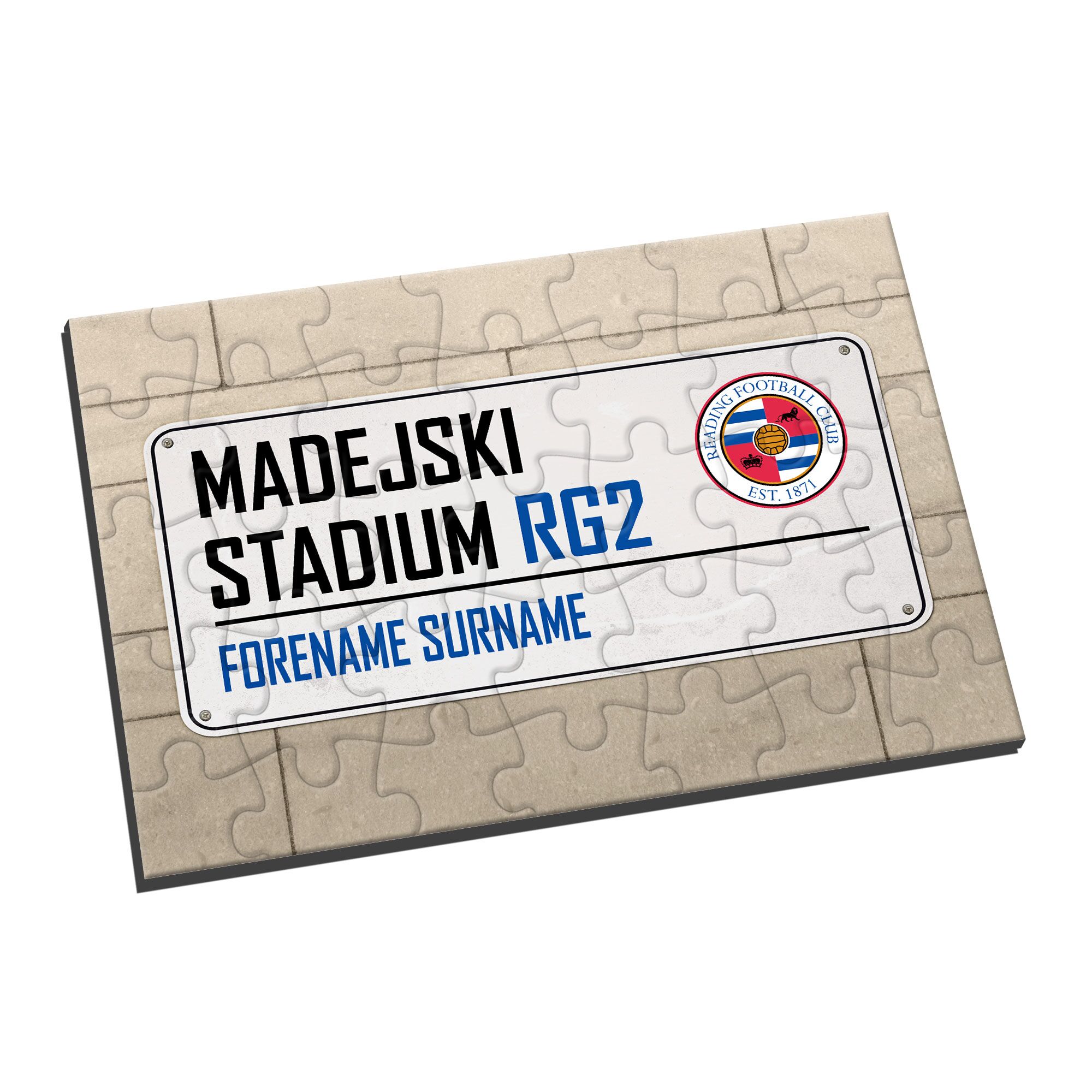Personalised Reading FC Street Sign Jigsaw