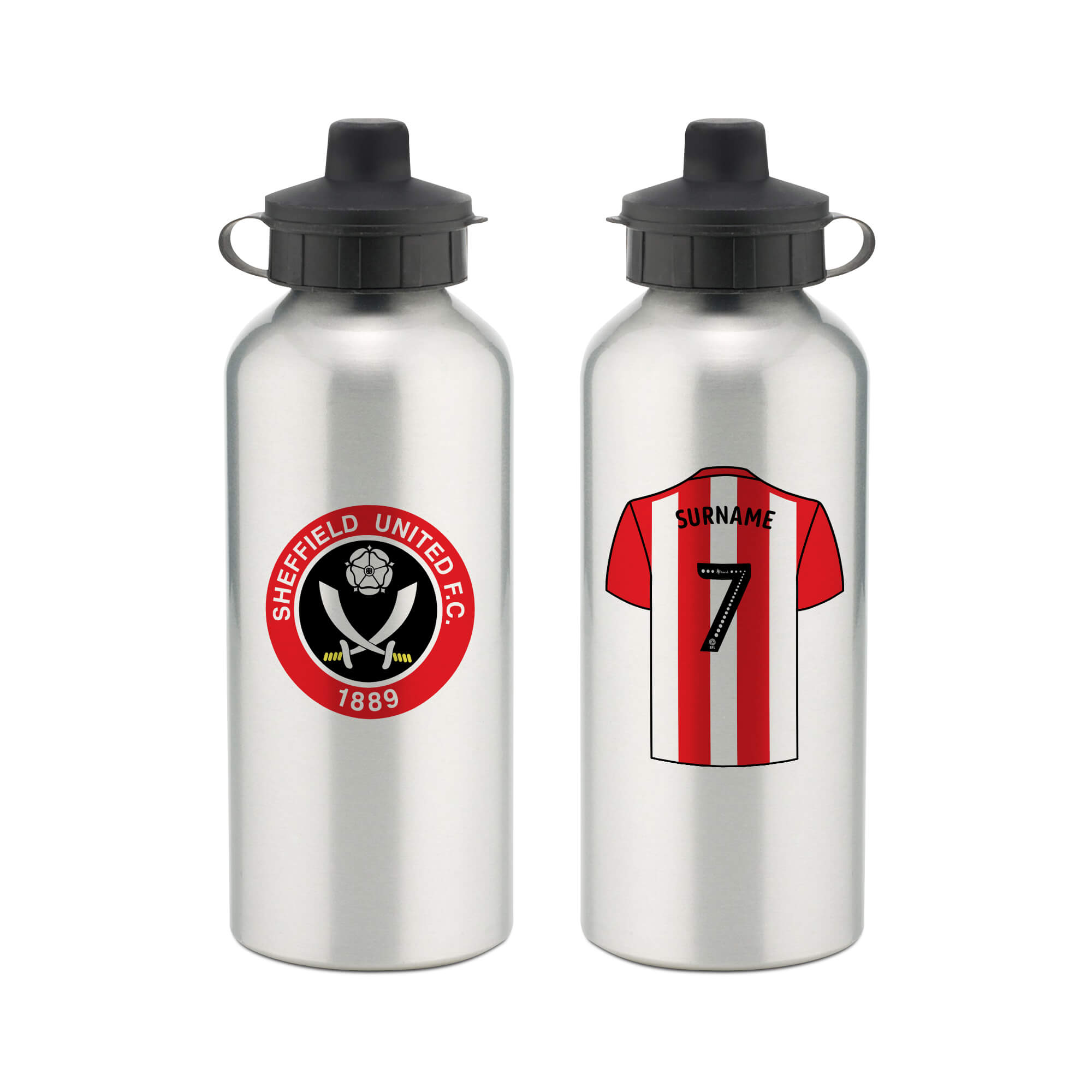 Personalised Sheffield United FC Aluminium Water Bottle