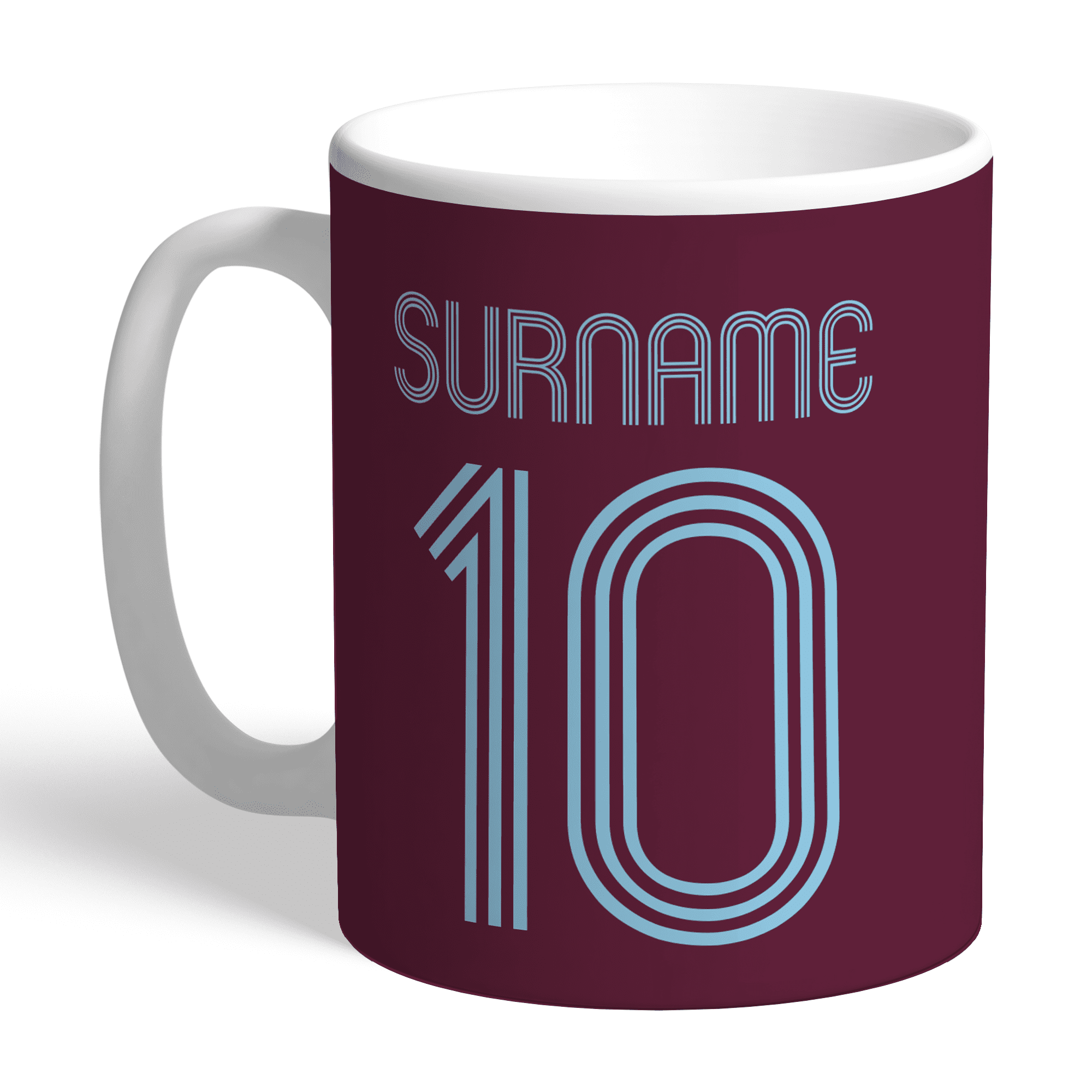 Personalised Burnley FC Retro Shirt Mug