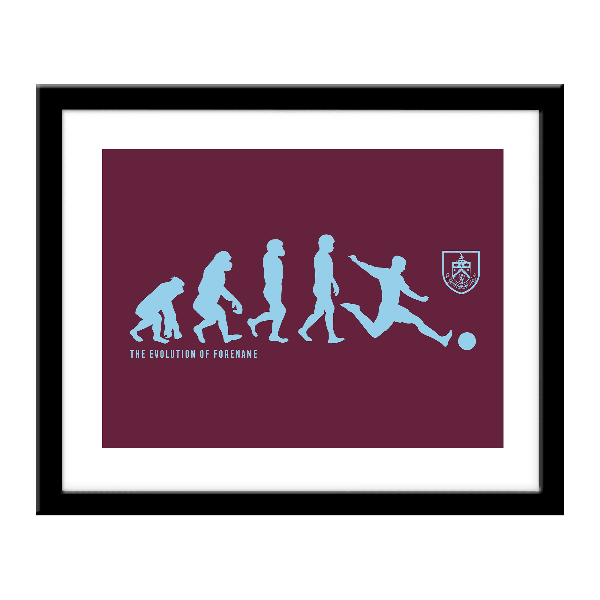 Personalised Burnley FC Evolution Print