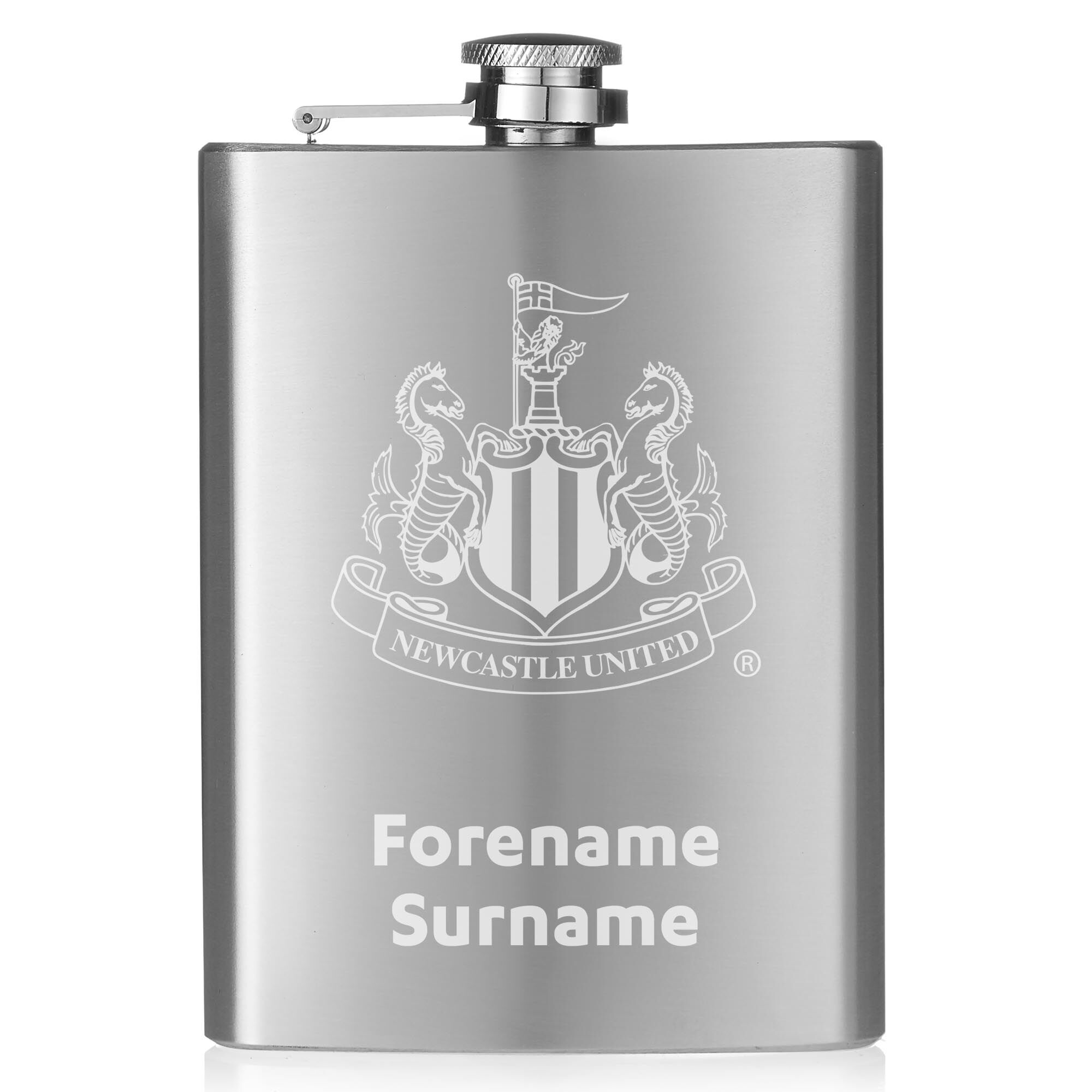 Personalised Newcastle United FC Crest Hip Flask