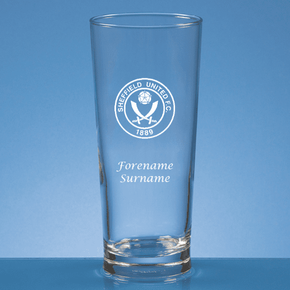 Personalised Sheffield United FC Beer Glass