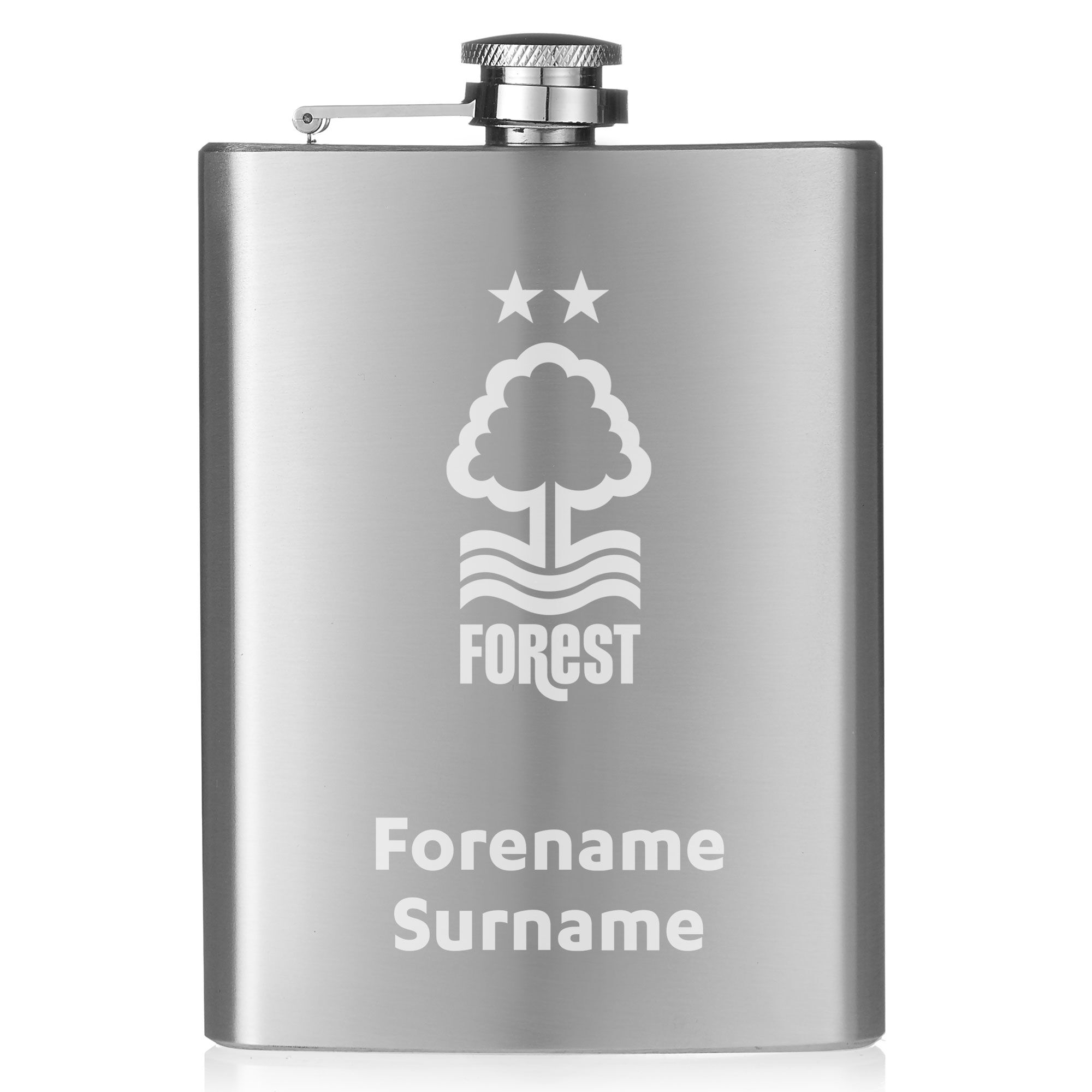 Personalised Nottingham Forest FC Crest Hip Flask