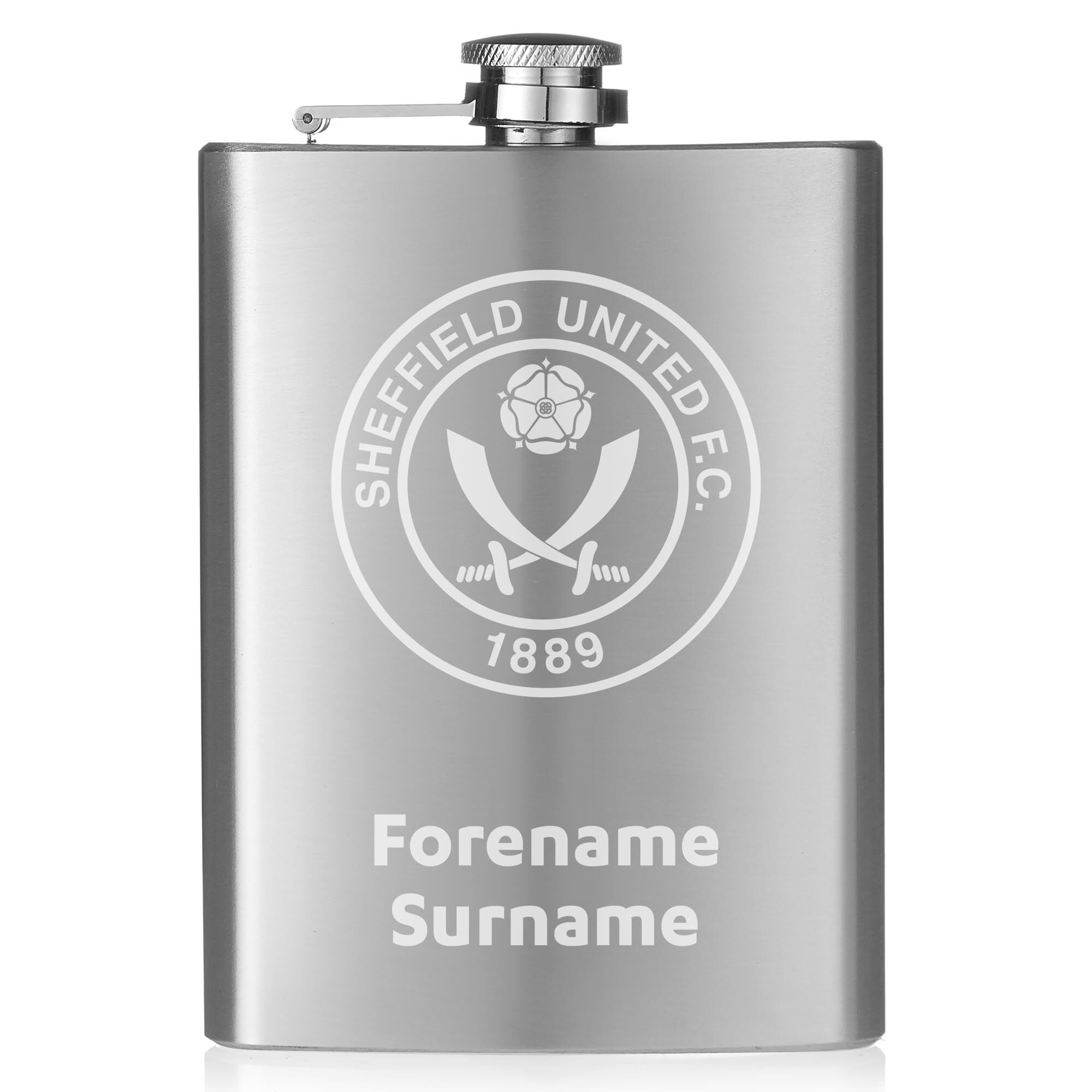 Personalised Sheffield United FC Crest Hip Flask