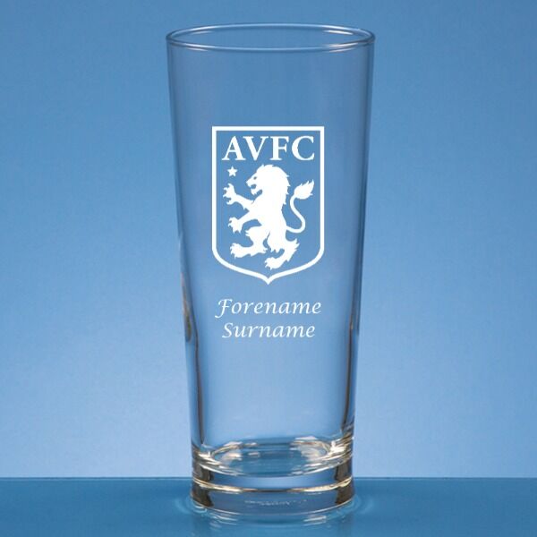 Personalised Aston Villa FC Beer Glass