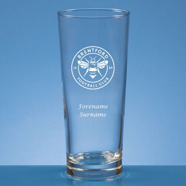 Personalised Brentford FC Beer Glass