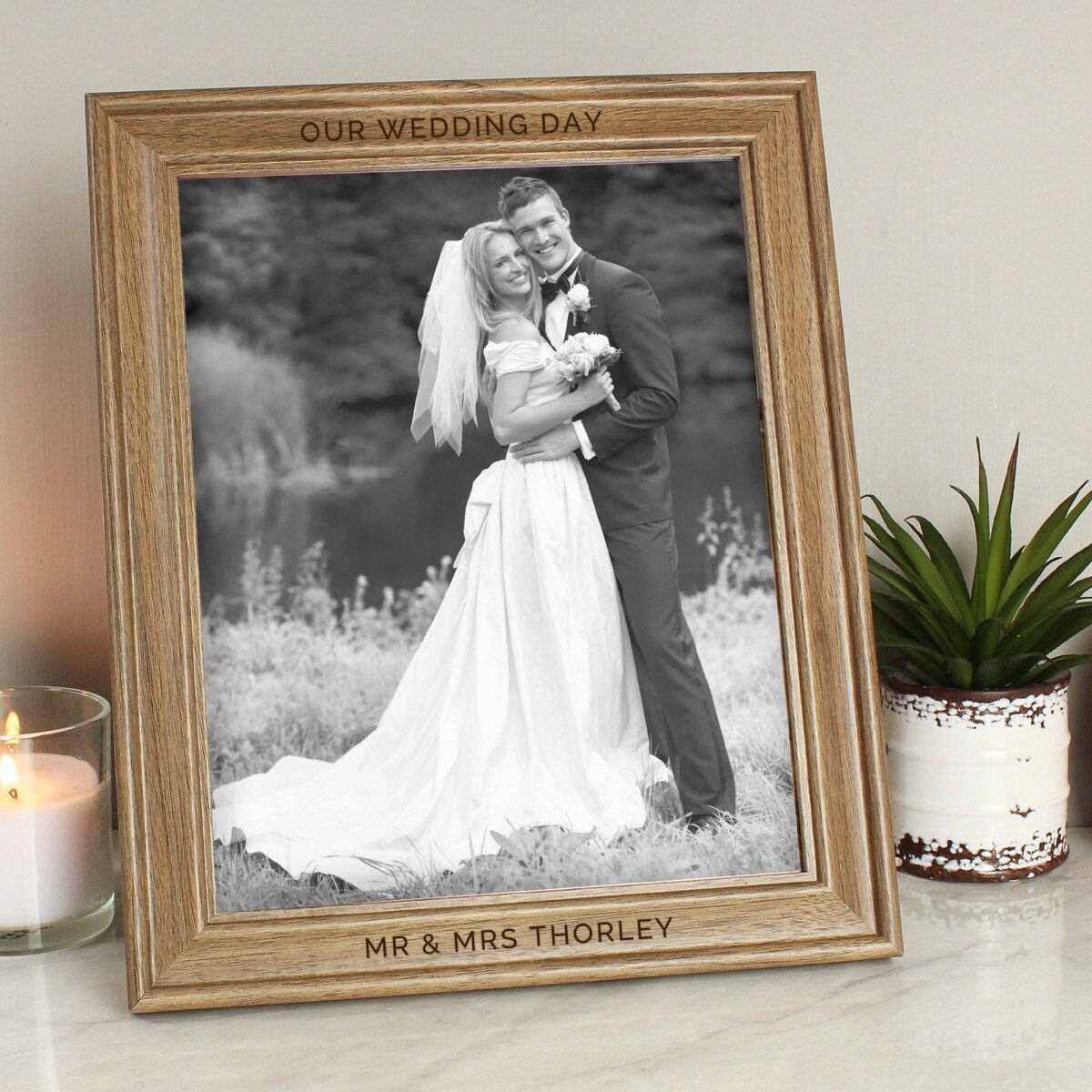 Personalised Any Message 8×10 Wooden Photo Frame