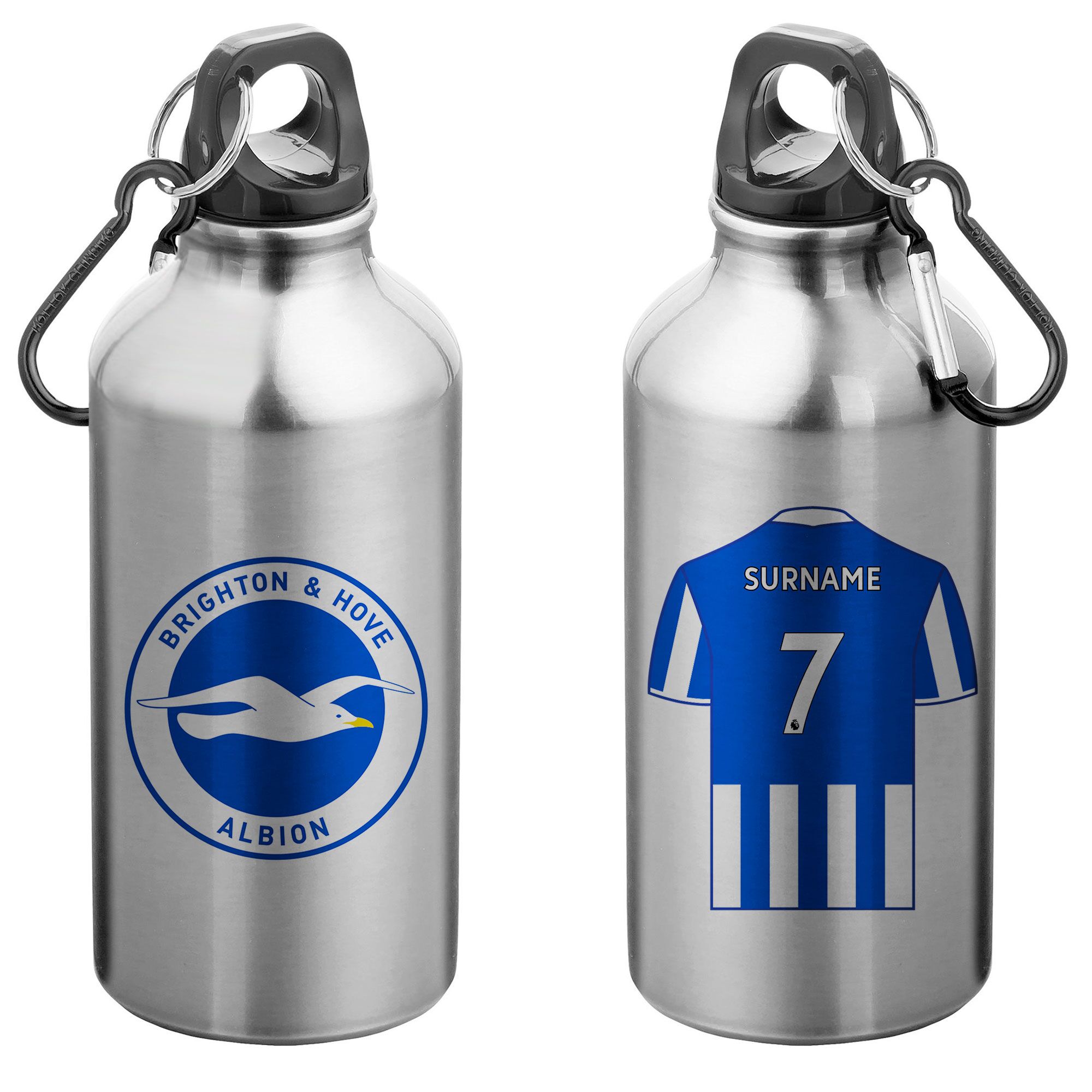 Personalised Brighton & Hove Albion FC Aluminium Water Bottle