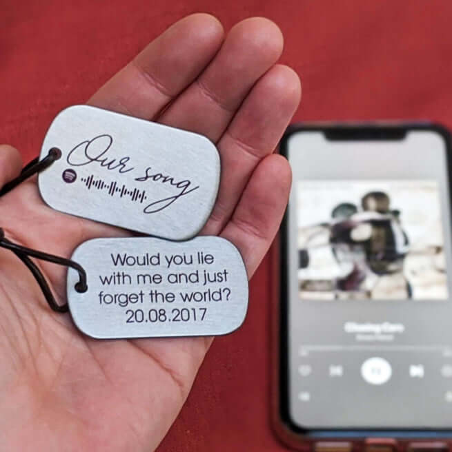 Personalised Any Song Personalised Spotify Keyring