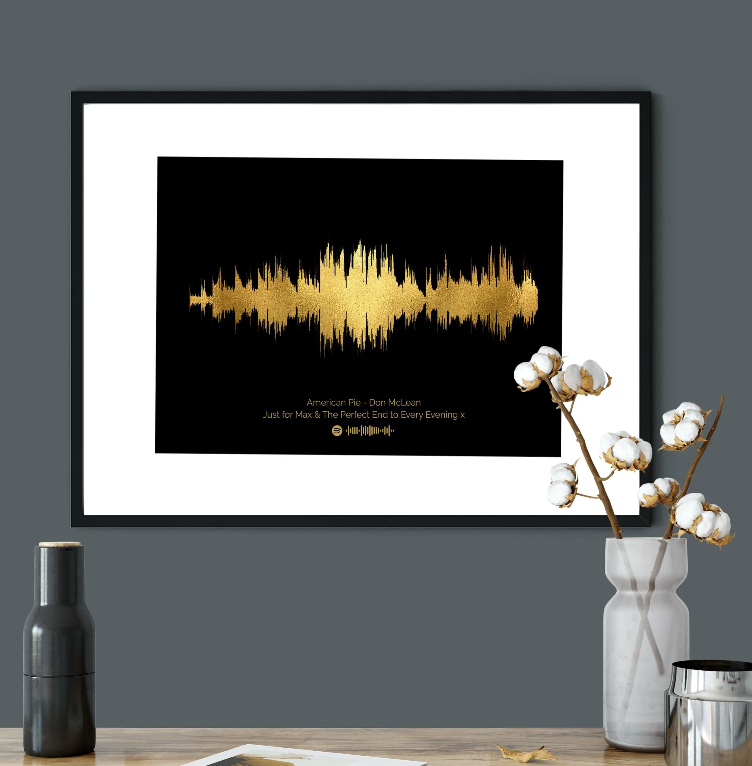Personalised Sound Wave Print with Framing Options