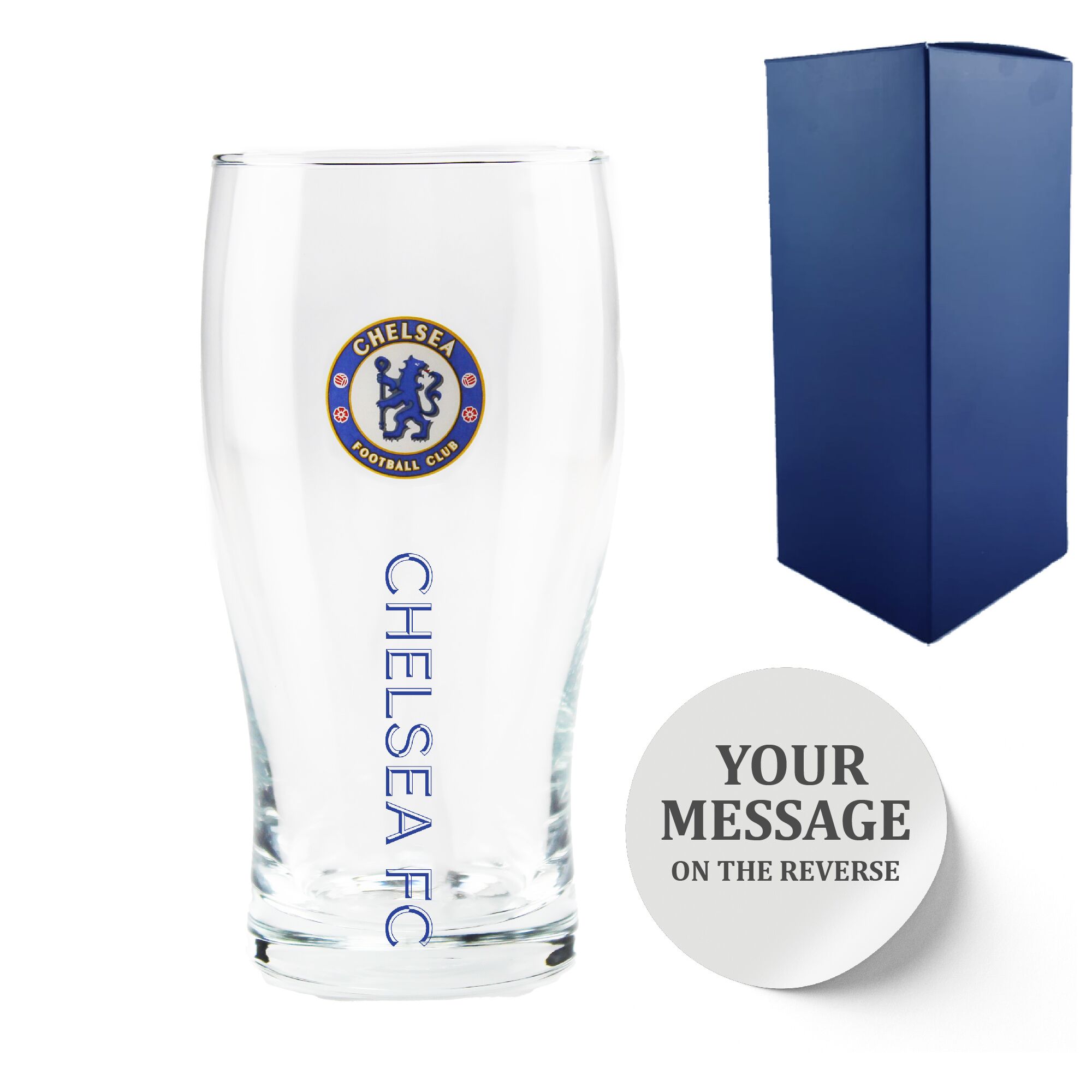 Personalised Chelsea 20oz Tulip Pint Glass, Gift Boxed