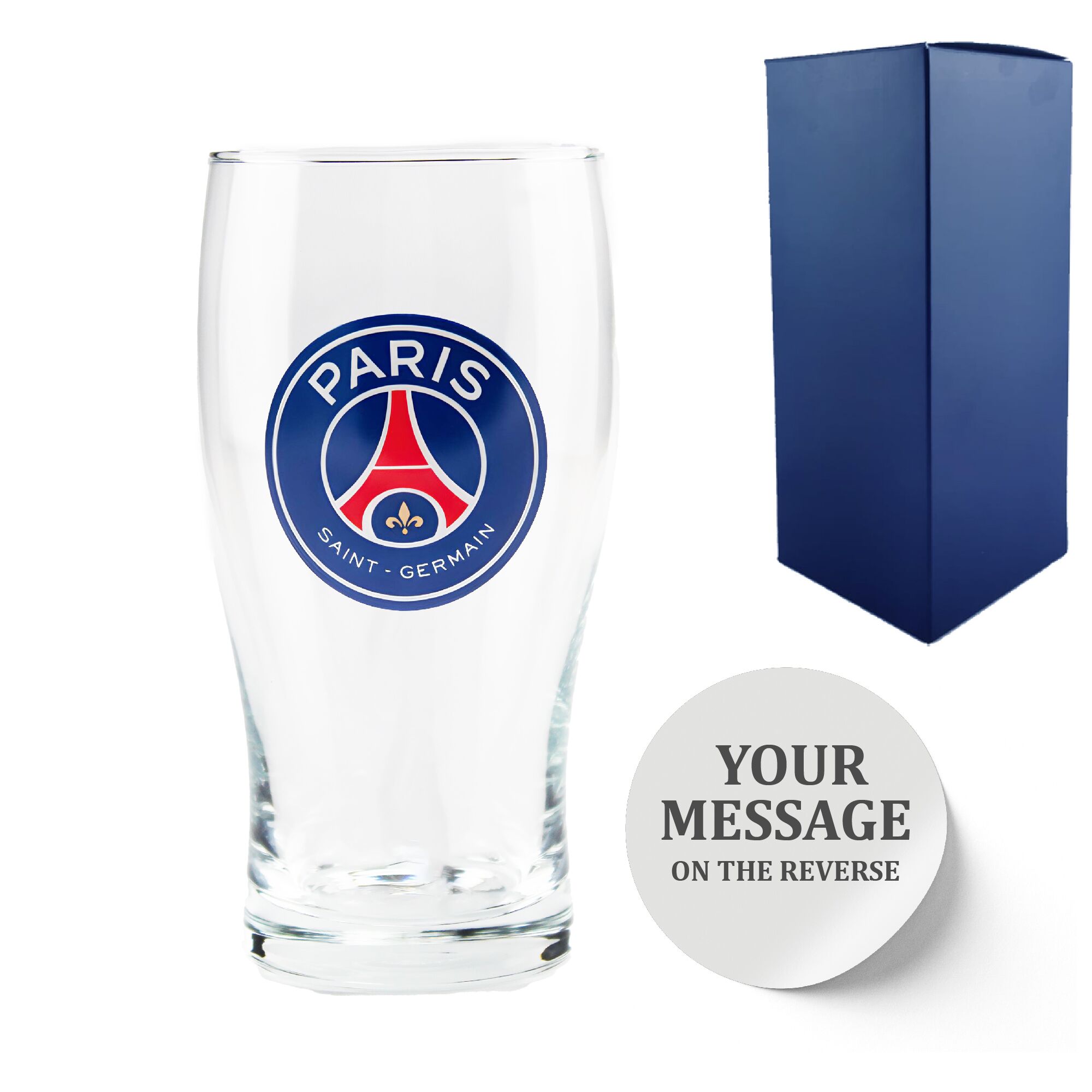 Personalised PSG 20oz Tulip Pint Glass, Gift Boxed