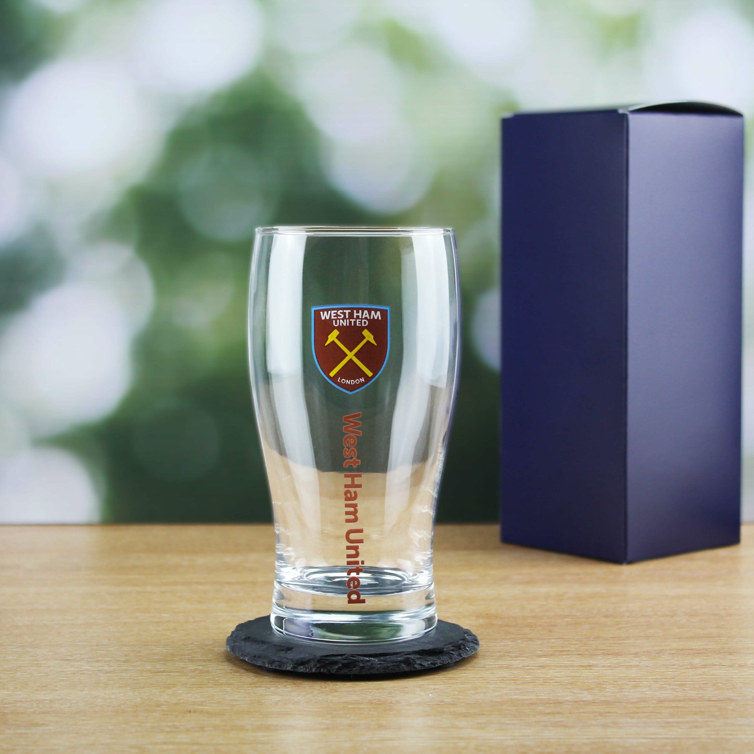 Personalised West Ham 20oz Tulip Pint Glass, Gift Boxed